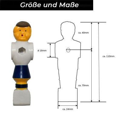 Kickerfigur Champion blau/weiß