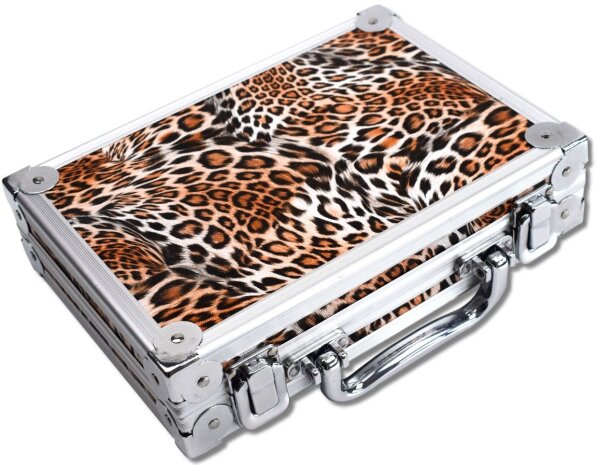 Dartkoffer Luxus Leopard