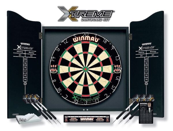 WINMAU Dartboard Set „XTREME“ inklusive Cabinet
