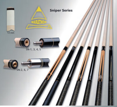 Marathon SNIPER SN-7 Pool Billard Queue 58" 13mm