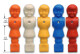 Kickerfiguren 11-er Set, PVC,  mit Schrauben und Muttern weiß