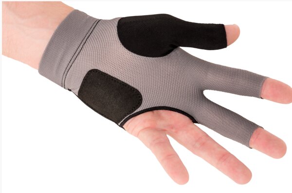 Handschuh Predator Second Skin, 3-Finger, RECHTE HAND, schwarz-grau, S&M