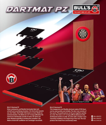 BULLS Puzzle Dart Matte Schaumstoff mit Oche 2,37m