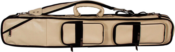 Buffalo HighEnd Billard Queue Tasche für 4 Cues 8 Obertl 4/8 beige