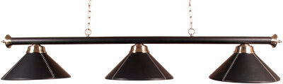 Poollampe mit drei Lederschirmen (schwarz)