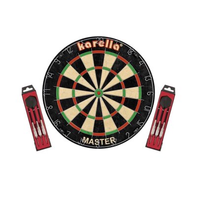 Karella "MASTER" Wettkampf-Dartboard + 2 Set...