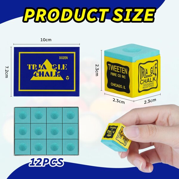 Triangle Chalk Snookerkreide 12 Stück grün