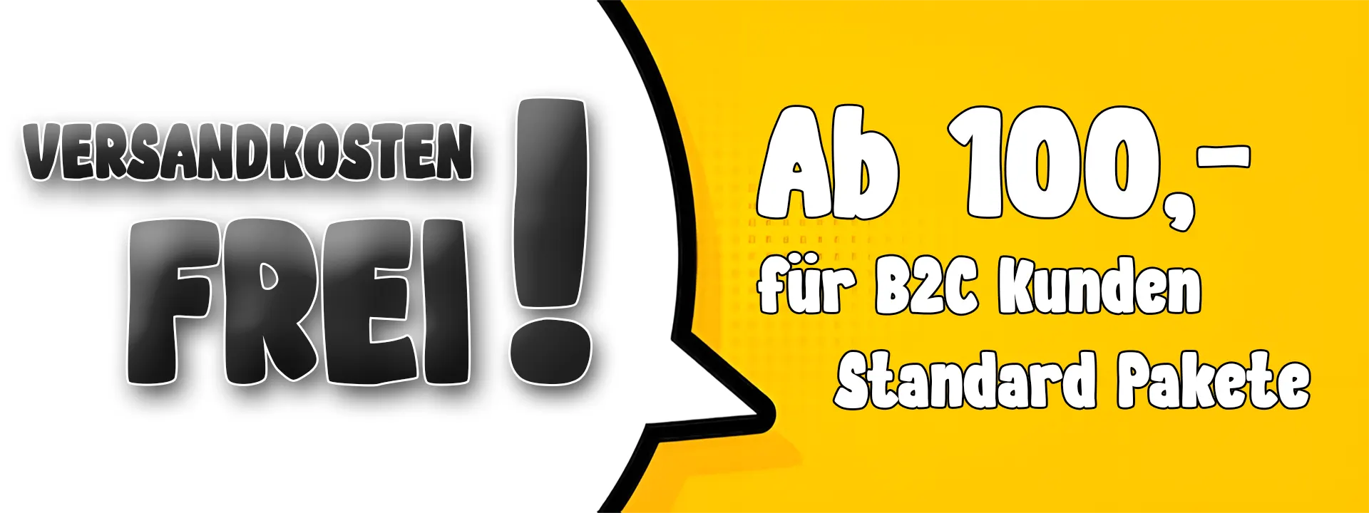 Kostenfreier Versand ab 100 € Bestellwert